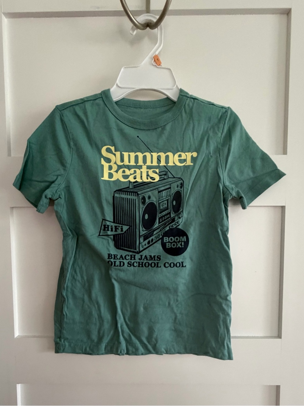 GAP Green 'Summer Beats' Graphic Tee with Yellow & Black Print